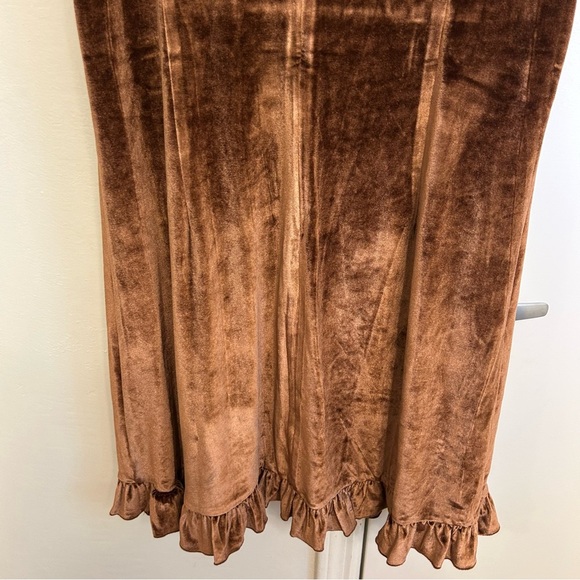 NWT dELiA*s Dollskill So Are You Bored Yet Crushed Velvet Mini Dress Mocha XXL - Picture 11 of 12